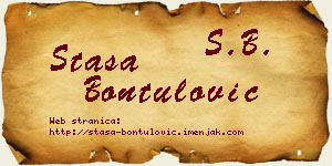 Staša Bontulović vizit kartica
